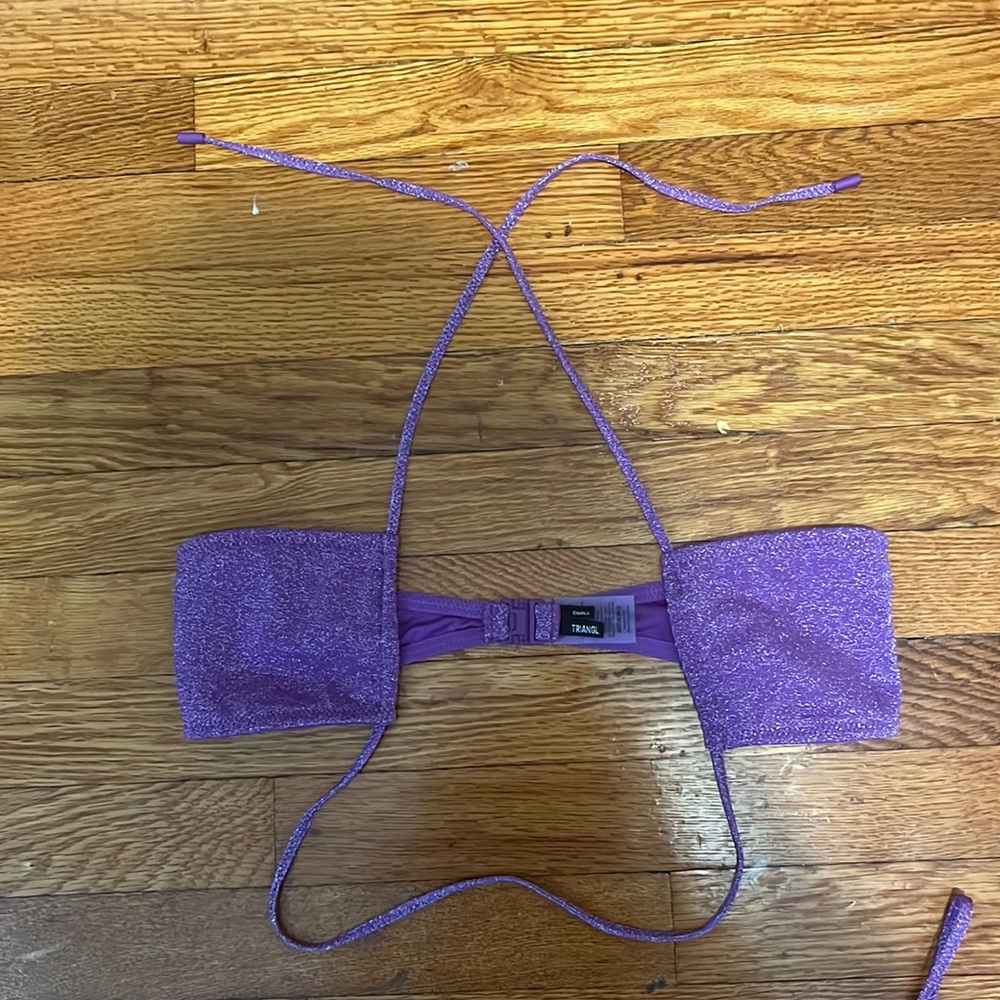 Triangl purple sparkles bathing suit